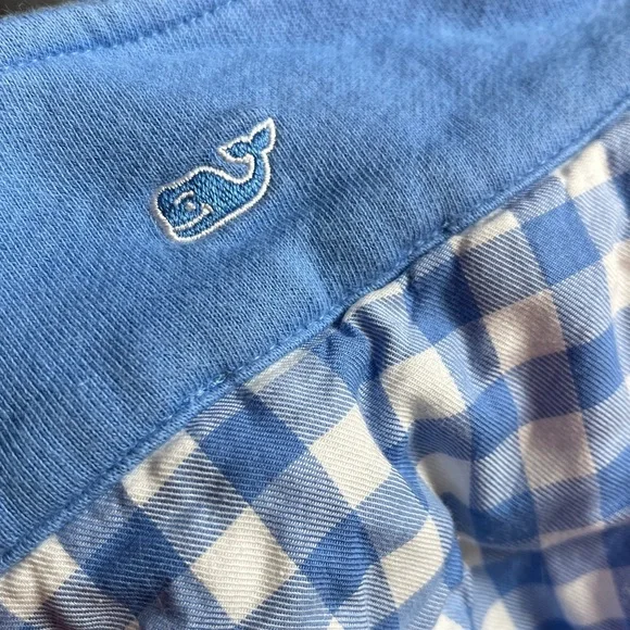 Vineyard Vines • Blue and White Plaid Shoulder Pullover - Picture 8 of 8